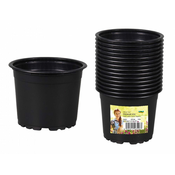 PREMIUM VCD svetloba plastični cvetlični lonček črne barve 10cm 15 kosov