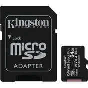 Memorijska Kartica Micro SD Kingston, 64GB, Class 10, s Adapterom