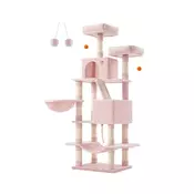 Songmics Mačje drevo 55x45x168 cm roza