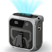 Prenosni ventilator Techsuit Z13 s power bankom, 5 hitrosti, 10000mAh - siv
