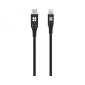 PROMATE PowerCord Kabl za Iphone USB C kabl crni