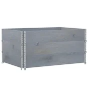 Vidaxl Vrtno korito sivo 120x80 cm trdna borovina