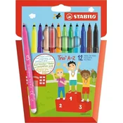 STABILO Trio A–Z flomaster Fine Višebojno 12 kom