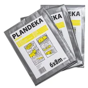 shumee Debela PE ponjava, 210 g/m2 srebrno rjave barve, zaščitna ponjava 210 g/m2 6x6