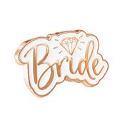 Poročni značka nevesta Bride v rožnatem zlatu