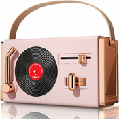 Generic Majhen prenosni retro Bluetooth zvočnik, srčkan retro brezžični zvočnik, (21124652)