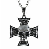 Ogrlica z obeskom Cross scull - LSF4 40