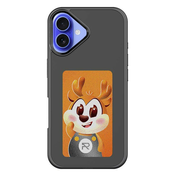 Personaliziran ovitek z zaslonom InkStyle NFC za iPhone 16 - Viralen ovitek s prikazom poljubnih fotografij in slik - black