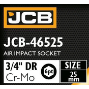 JCB Udarna glava 3/4 25mm 6-kutna Cr-Mo NASTAVAK kljuc
