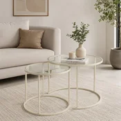 Hanah Home set klub stolova Beige-Trs-60-42-Nrd-Srk, bež