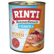 RINTI Kennerfleisch Junior - 6 x 800 g piščanec