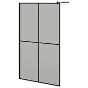 Vidaxl Pregrada za tuš 118x190 cm temno kaljeno steklo