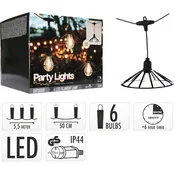 ProGarden Svetlobna veriga z LED-žarnicami PARTY, 6 kosov, 5,5 m
