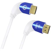 Oehlbach Oehlbach HDMI priključni kabel HDMI-A vtič\, HDMI-A vtič 1.50 m bela D1C42546 #####8K UHD\, 90° kotni levo\, trojno oklopljen HDMI kabel, (20431620)