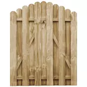 vidaXL Vrtna vrata iz FSC impregnirane borovine 100x125 cm zaobljena