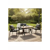 HANAH HOME Baštenska garnitura Nergiz 2+1+1 Dark Blue