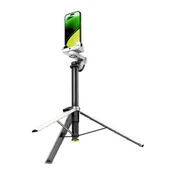 Gimbal stabilizator Aochuan M3 Pro - 3-osni stabilizator z AI sledenjem, RGB lučjo in teleskopsko palico 180 cm - black - white