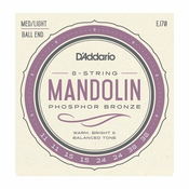 DAddario EJ70 Phosphor Bronze Mandolin Strings Ball End Medium/Light 11-38