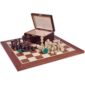 Drvena kutija s šahovskim figurama Sunrise - Staunton, Dark