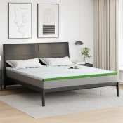 Vidaxl Blazine za vzmetnice Bela in zelena 200 x 200 cm
