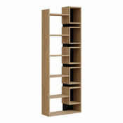 Črn/naraven regal v hrastovem dekorju 60x168,5 cm Eladi – Marckeric