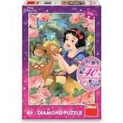 Dino Toys Sestavljanka Sneguljčica in jelen - Diamond 200 kosov