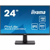 61cm/24 (1920x1080) Iiyama ProLite XU2492HSU-B6 16:9 FHD IPS 100Hz 0,4ms HDMI DP USB Speaker Black