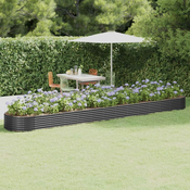 Povišena vrtna gredica od pocincanog celika 544x100x36 cm antracit