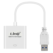 LINQ USB 3.0 moški na VGA ženski kabel/adapter, LinQ - bel, (21262178)