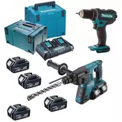 MAKITA akumulatorski set orodij DHR263 + DDF482 (DLX2136PMJ)