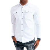 Dstreet Moška majica iz džinsa ALDWIN bela dx2472 XL
