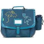 Tanns MERLIN CARTABLE 38CM POCHE GOURDE Modra