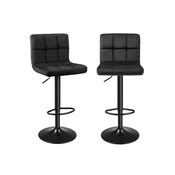 Songmics Set barskih stolov 2 kosa 38x445x95-115 cm črna