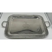 PompA¶A¶s by Casa Padrino luxury baroque serving tray crown silver 48 cm - designed by Harald GlA¶A¶ckler
