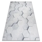 eoshop ANDRE pralna preproga 1180 Hexagon Honeycomb 3D proti zdrsu - bela/zlata ( - Velikost: 160x220 cm)