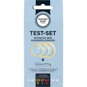 MISTER SIZE - test SET 3 DIFFERENT SIZED CONDOMS + MEASURING TAPE