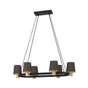 EGLO Edale Visilica, E27, 6x40W, IP20, Crna-braon