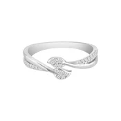 Diamant Exquis Prstan Ring aus 375 Weißgold mit Diamant srebrna