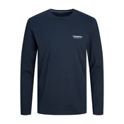 JACK & JONES Majica JJAlvis marine/golobje modra/bela