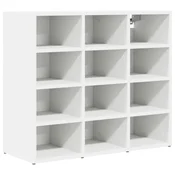 Vidaxl omara za čevlje s polico Bela 77,5 x 30 x 67 cm Konstruiran les