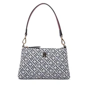 Ročna torba Tommy Hilfiger Th Jacquard Mini Shoulder Bag AW0AW19006 Modra