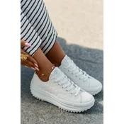 Womens Sneakers With Embroidery On Platform Lee Cooper