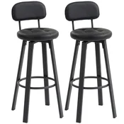 HOMCOM HOMCOM barski stol umetno usnje, kovina 43,5D x 38Š x 99V cm Črn, (5000242644)