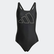 ADIDAS PERFORMANCE Športne enodelne kopalke Big Bars črna/bela