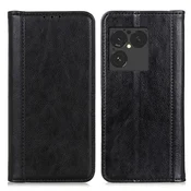 GS Usnjen ovitek za Sony Xperia 1 VIII, razcepljeno usnje, črne barve