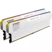 KLEVV URBANE V RGB 32 GB 6400 MT/s DDR5 memorija CL30, set od 2 bijela RGB modula KD5AGUA80-64B300M