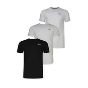 SikSilk Majica svetlo siva/črna/bela