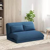 Podesivi podni naslonjac Plava Tkanina