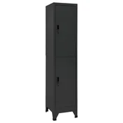 Vidaxl omara s ključavnico antracitna 38x45x180 cm jeklo