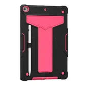 Nikcorp Oklepni ovitek s stojalom za iPad 7/8/9 10.2, 360° zaščitna torbica, etui za tablico, mavrično rdeč